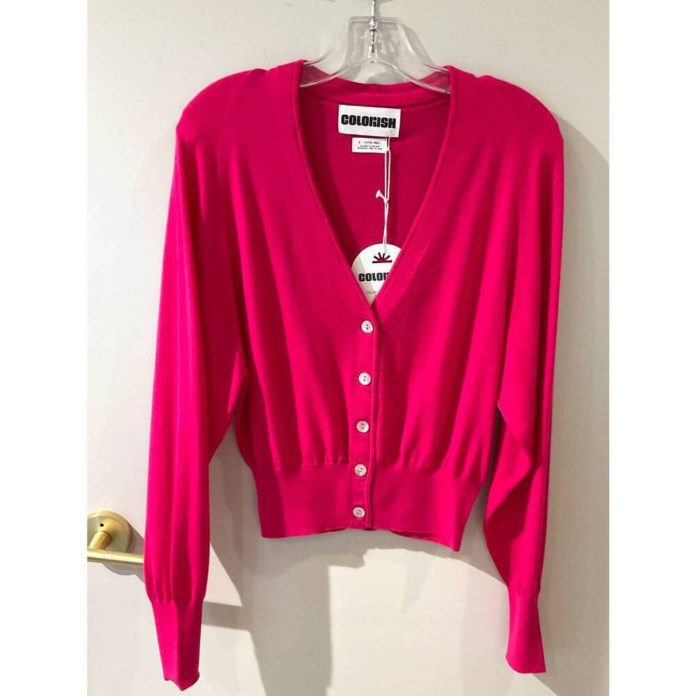 NEW COLORUSH women's swell seeker cardigan in hot pink